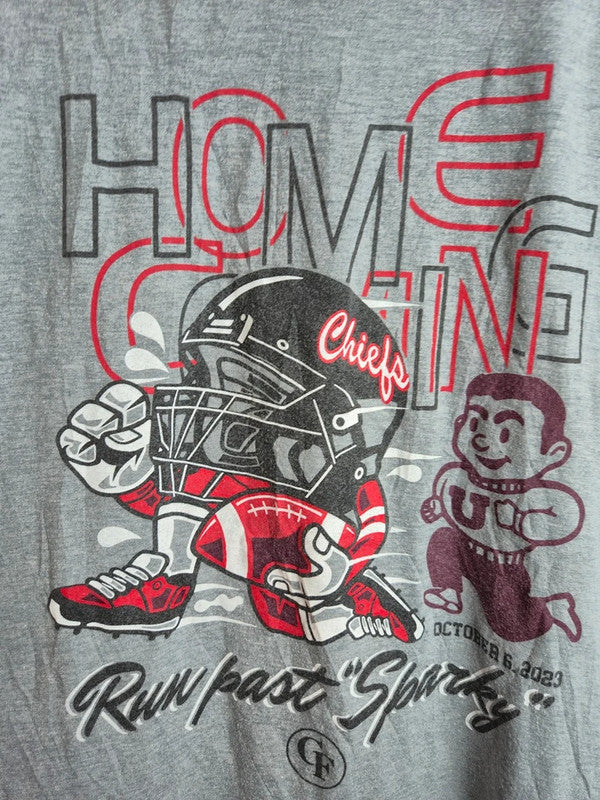 T-shirt gris chiné imprimé Citizens Federal Go Chiefs Sport taille L