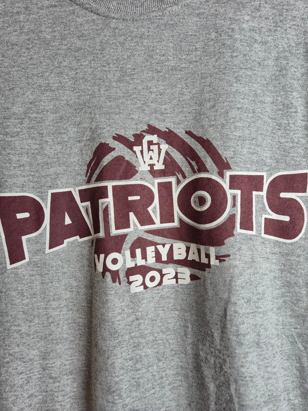 T-shirt Gris Port & Company Patriots Volleyball Taille M