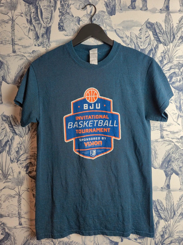 T-shirt Gildan Vintage Basketball Bleu S Sport Mixte