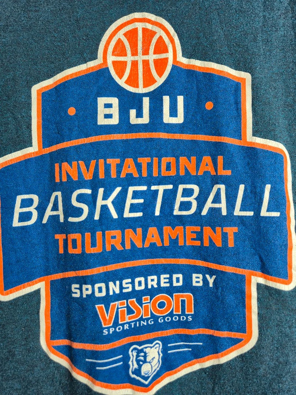 T-shirt Gildan Vintage Basketball Bleu S Sport Mixte