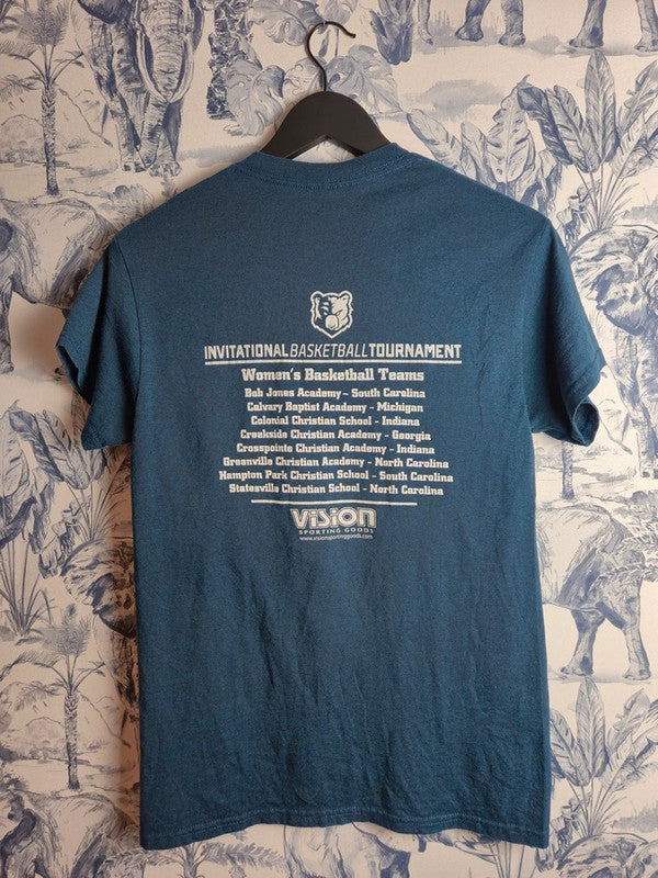 T-shirt Gildan Vintage Basketball Bleu S Sport Mixte