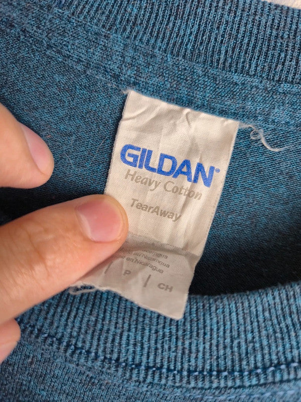 T-shirt Gildan Vintage Basketball Bleu S Sport Mixte