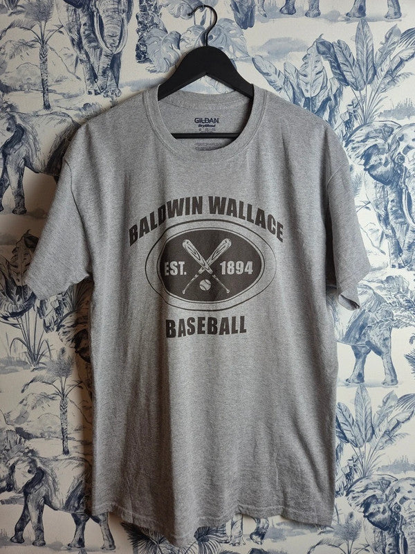 T-shirt homme Gildan gris imprimé Baldwin Wallace L
