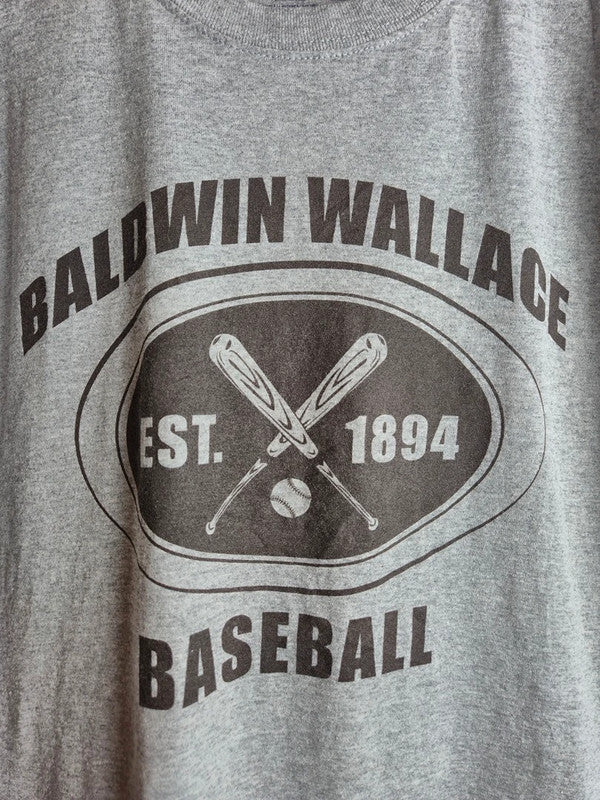 T-shirt homme Gildan gris imprimé Baldwin Wallace L