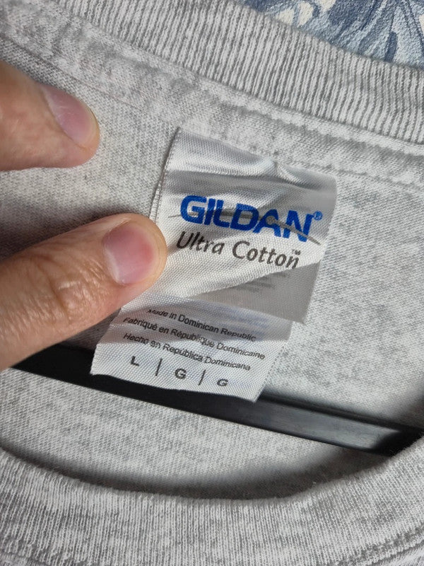 T-shirt gris Gildan imprimé Volleyball Mom vintage sport taille L