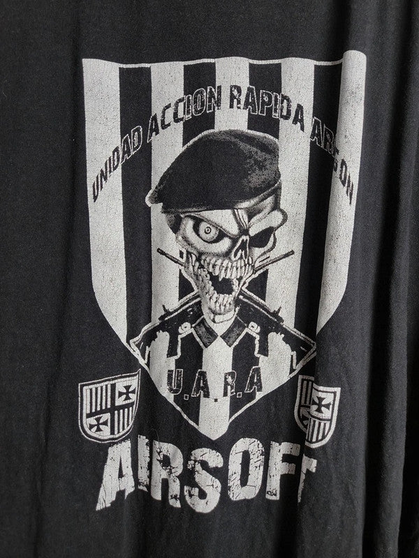 T-shirt B&c Noir Imprimé Airsoft Azabache Coca-cola Vintage Xxl