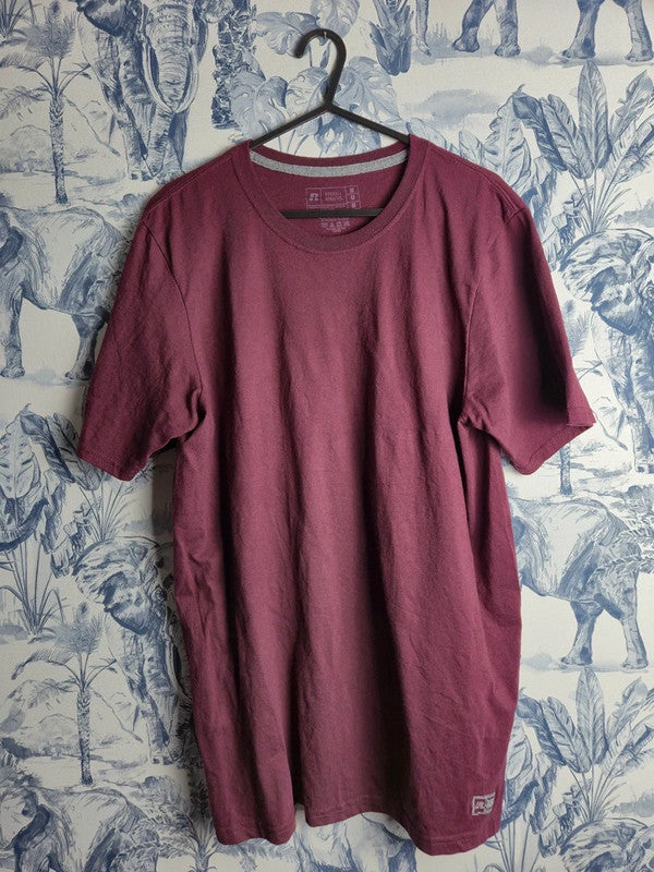 T-shirt Russell Athletic Bordeaux Style Sportswear Taille M Mixte Confort