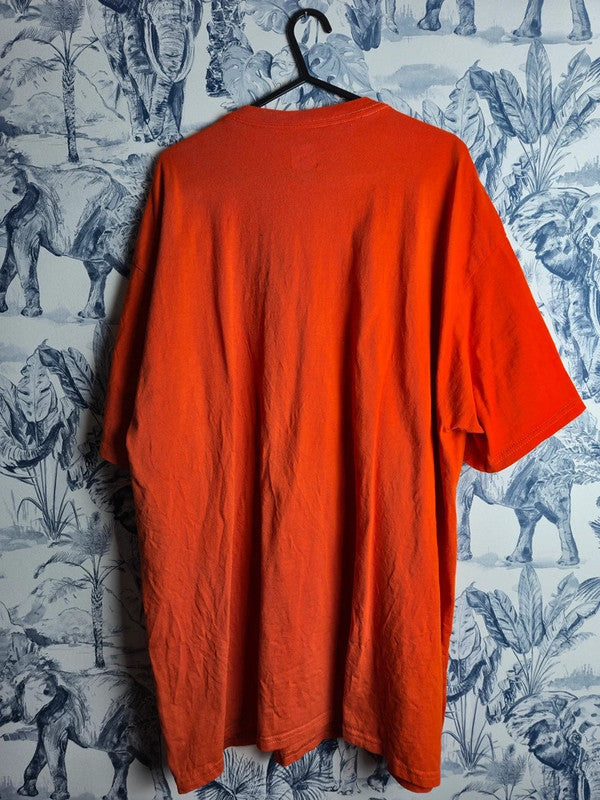 T-shirt Russell Athletic Vintage Orange Coupe Oversize Taille Xl