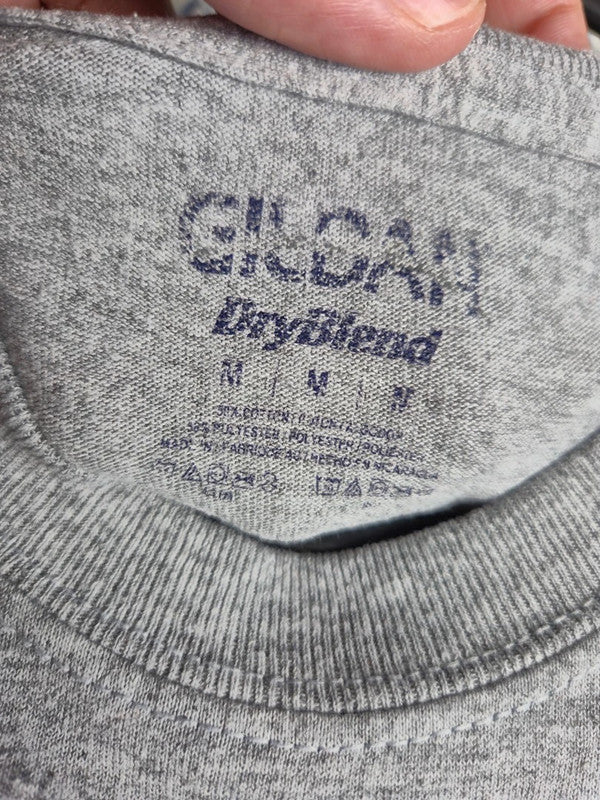 T-shirt Gildan Vintage Sport Gris Taille M Style Baseball