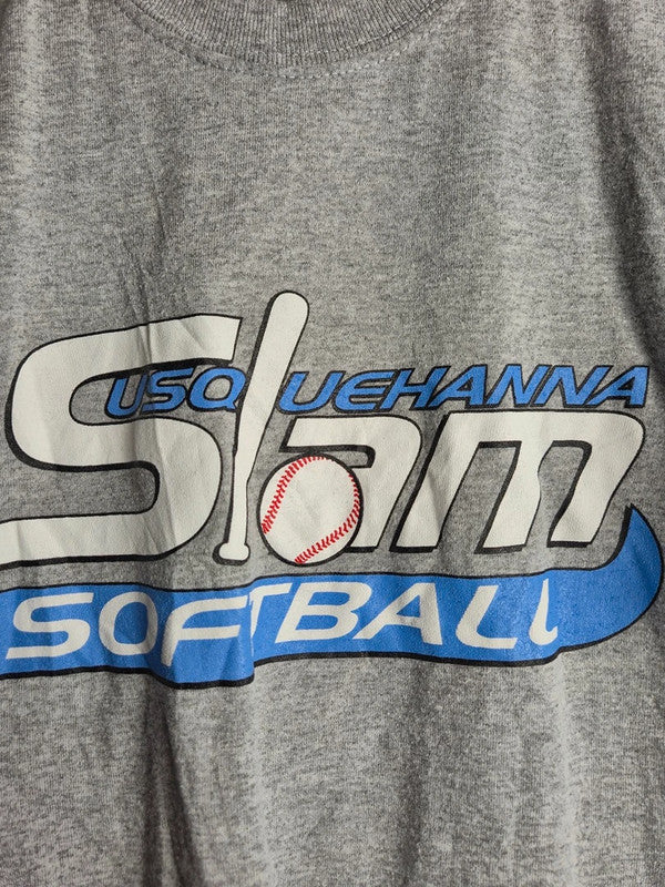 T-shirt Gildan Vintage Sport Gris Taille M Style Baseball