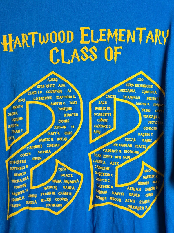 T-shirt bleu Port & Company imprimé Hartwood Elementary taille L