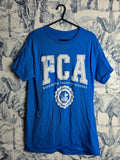 T-shirt bleu Fca Weddington Christian Academy sport vintage L