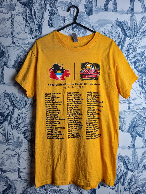 T-shirt Gildan Jaune Basketball Shootout 2023 Imprimé Sport S
