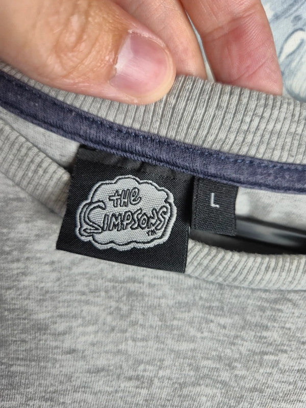 T-shirt manches longues Les Simpson Homer Extreme Love gris L