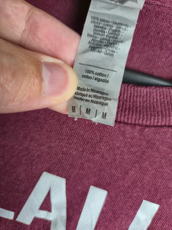 T-shirt Sport Gildan M Bordeaux Calallen Tennis Vintage Coton Homme Femme