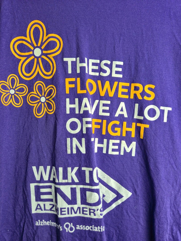 T-shirt Fruit of the Loom violet imprimé Walk to End Alzheimer 2022 Taille L