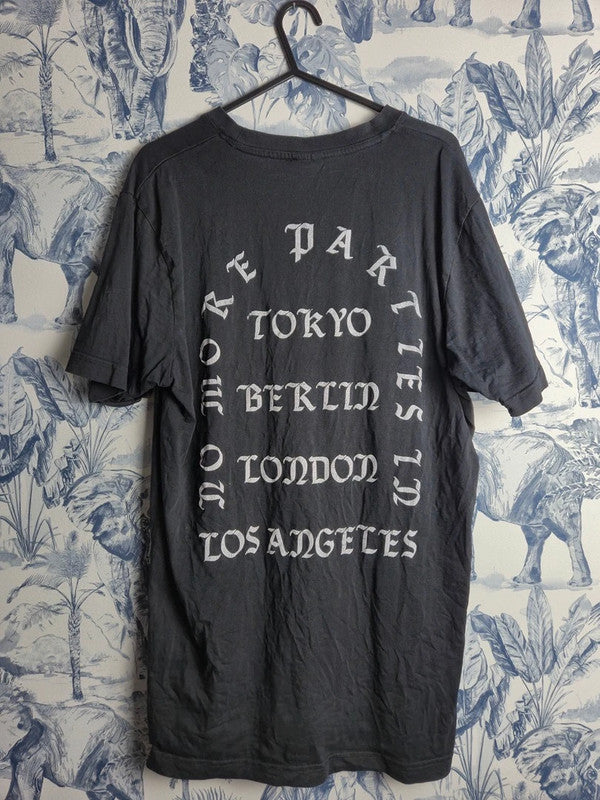 T-shirt Mister Tee Noir No More Parties In La Graphic Streetwear Taille S