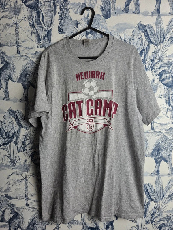 T-shirt Gildan gris sport Newark Cat Camp 2022 coton football Taille M