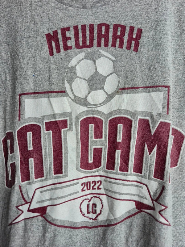 T-shirt Gildan gris sport Newark Cat Camp 2022 coton football Taille M