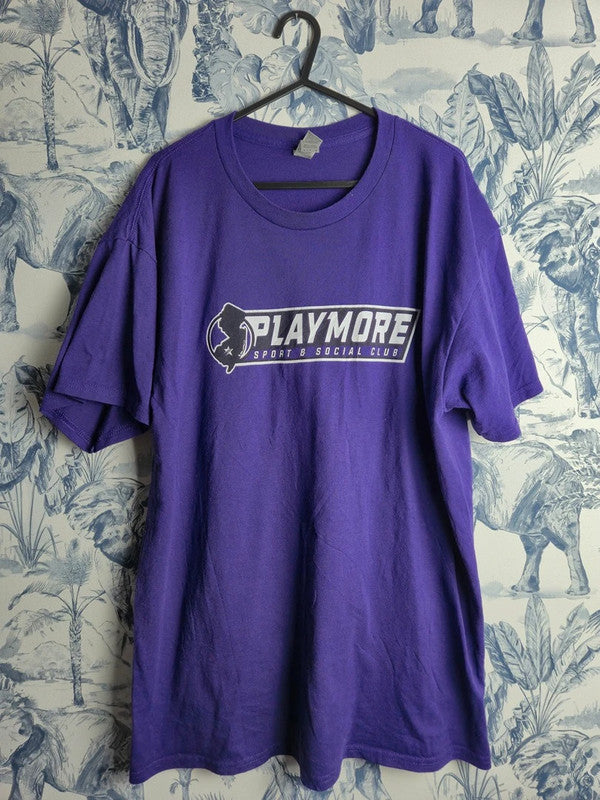 T-shirt Gildan Violet Playmore Sport Style Vintage Taille L