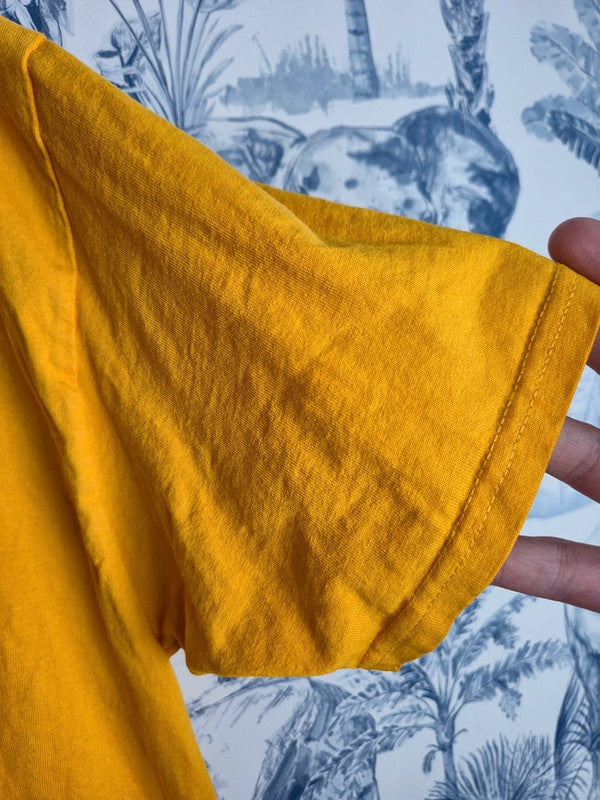 T-shirt Hanes Denby High School Jaune Vintage Sport Taille L