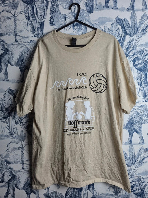 T-shirt Gildan Ultra Cotton Volleyball 2024 Beige Taille L