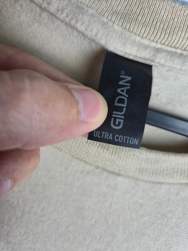 T-shirt Gildan Ultra Cotton Volleyball 2024 Beige Taille L