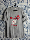 T-shirt Gildan Gris Vintage Baseball Monster Taille Xl Enfant