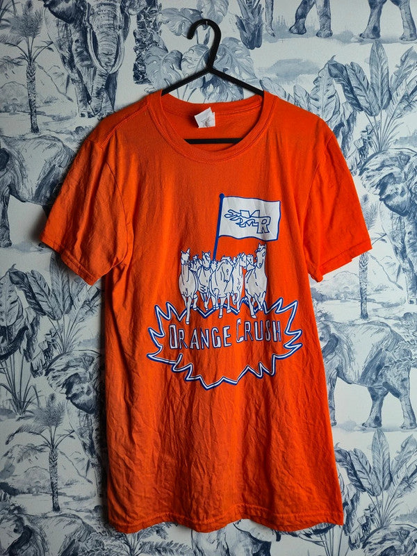 T-shirt orange Gildan Softstyle imprimé sport Orange Crush taille S