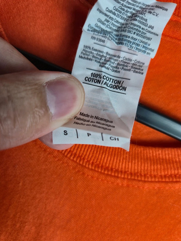 T-shirt orange Gildan Softstyle imprimé sport Orange Crush taille S