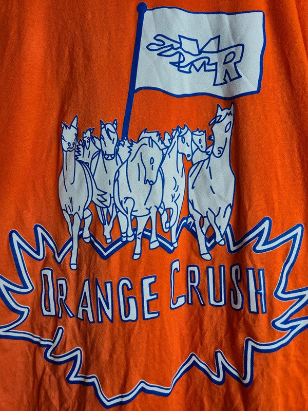T-shirt orange Gildan Softstyle imprimé sport Orange Crush taille S