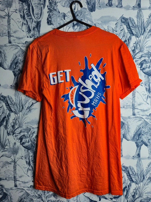 T-shirt orange Gildan Softstyle imprimé sport Orange Crush taille S