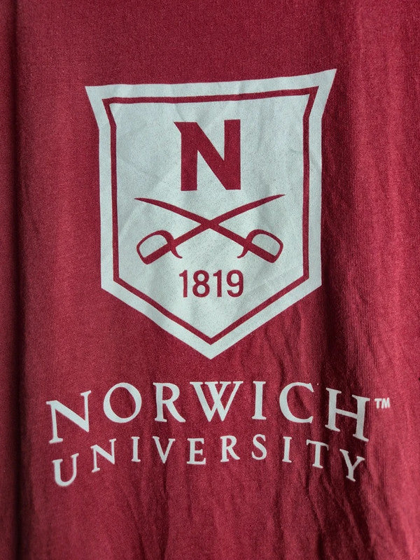 T-shirt Norwich University Bordeaux Style Sport Go Beyond Taille L
