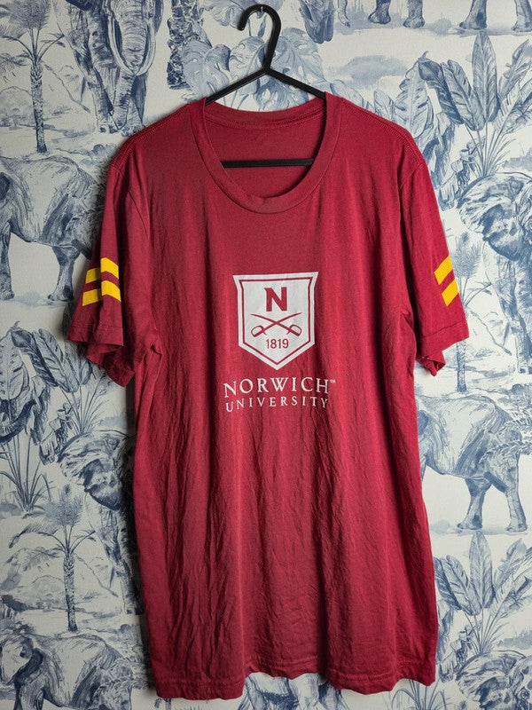 T-shirt Norwich University Bordeaux Style Sport Go Beyond Taille L