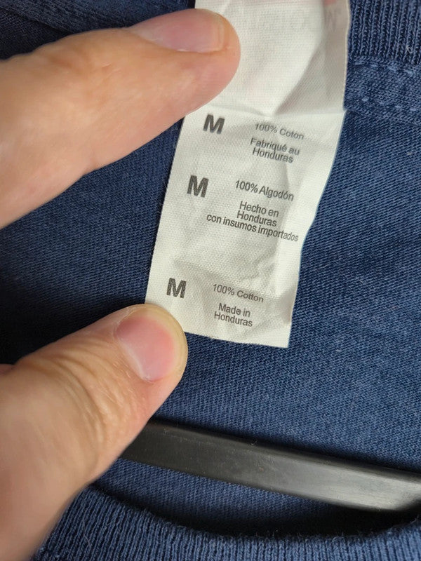 T-shirt Fruit of the Loom bleu marine imprimé martial arts taille M
