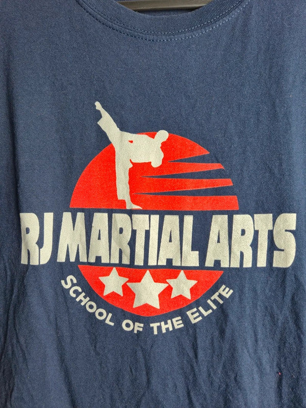 T-shirt Fruit of the Loom bleu marine imprimé martial arts taille M
