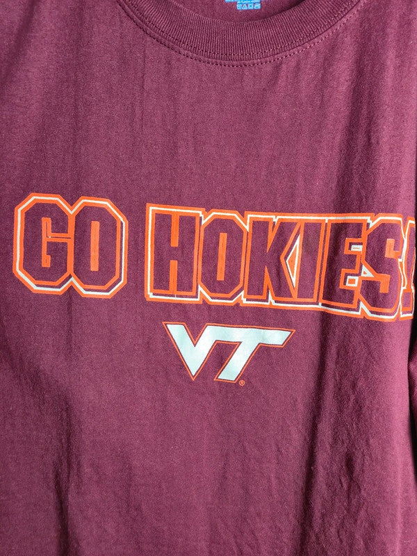 T-shirt Vintage Ncaa Virginia Tech Hokies Bordeaux Sport Taille Xl