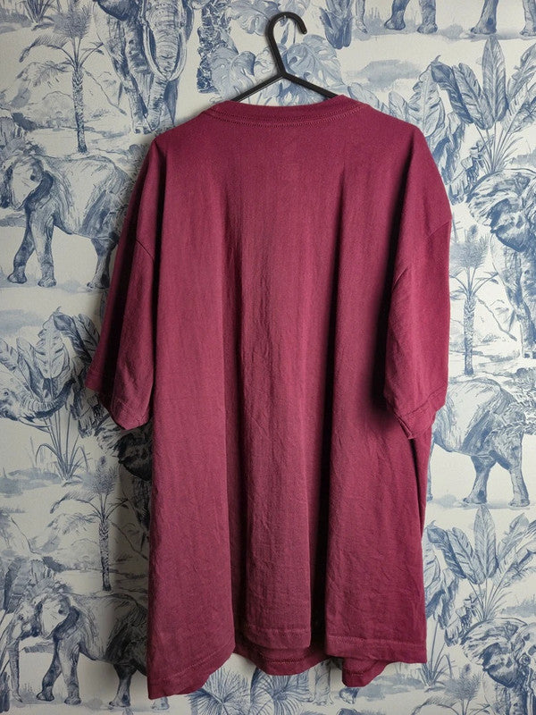 T-shirt Vintage Ncaa Virginia Tech Hokies Bordeaux Sport Taille Xl