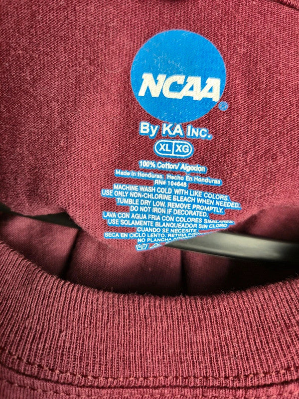 T-shirt Vintage Ncaa Virginia Tech Hokies Bordeaux Sport Taille Xl