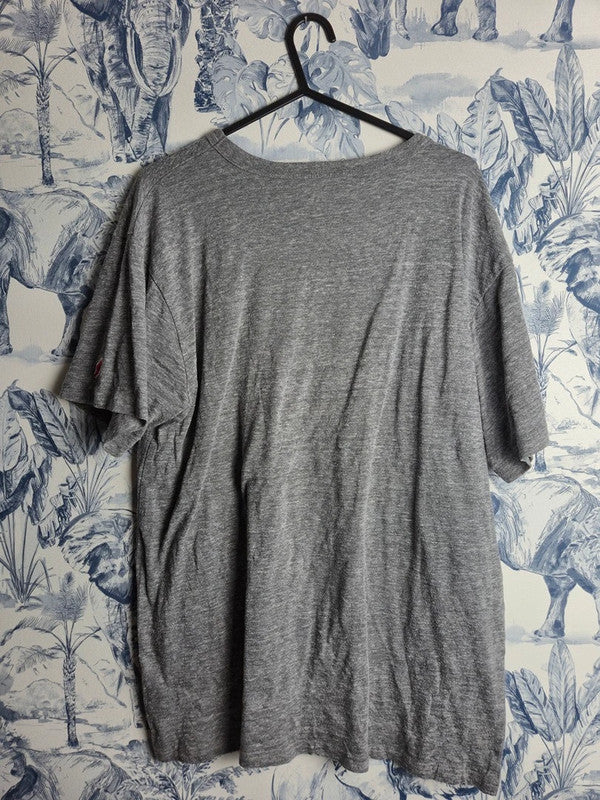 T-shirt gris chiné League University of Denver style vintage taille L