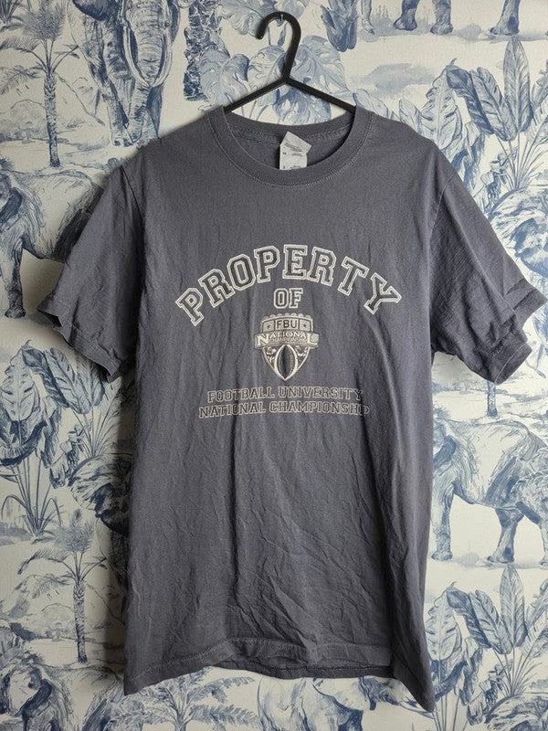 T-shirt Fruit of the Loom gris Fbu Football University vintage sport S mixte