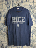 T-shirt bleu marine Fruit of the Loom Rice University Vintage Taille M