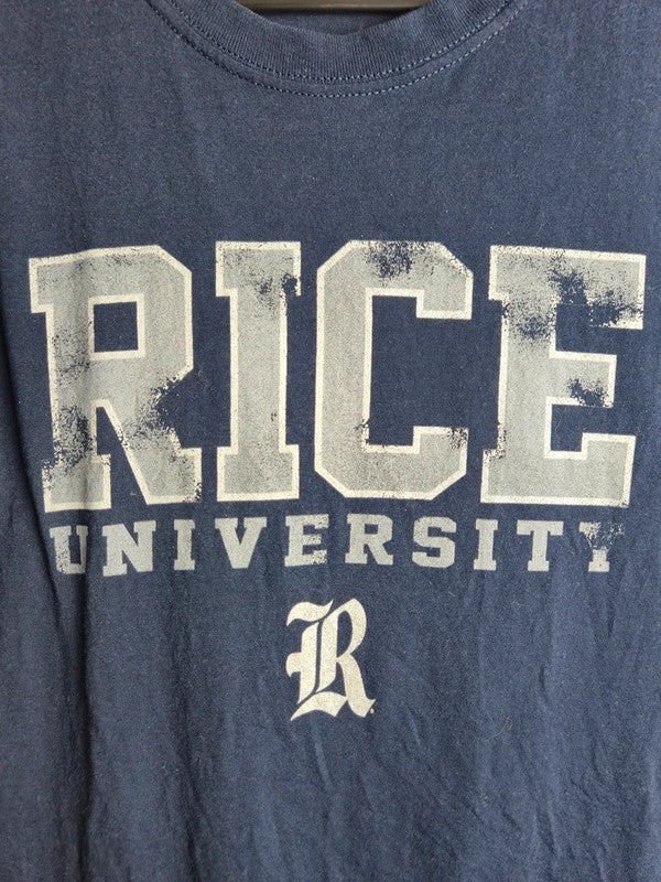 T-shirt bleu marine Fruit of the Loom Rice University Vintage Taille M