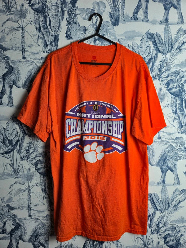 T-Shirt Vintage Hanes Clemson – National Championship 2016 (Orange)
