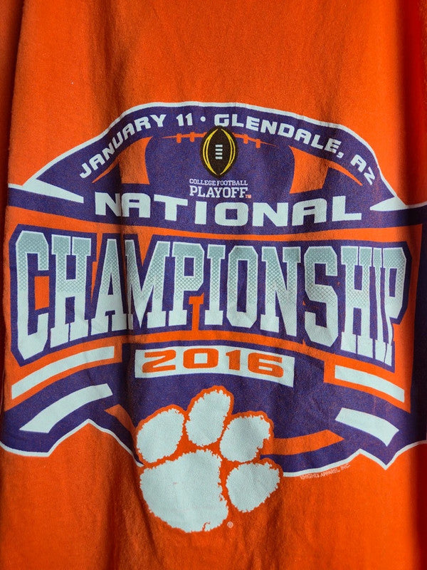 T-Shirt Vintage Hanes Clemson – National Championship 2016 (Orange)