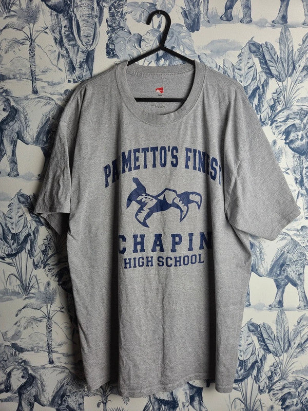 T-shirt Hanes gris vintage Chapin High School Palmetto's Finest Taille L