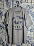 T-shirt Hanes gris vintage Chapin High School Palmetto's Finest Taille L