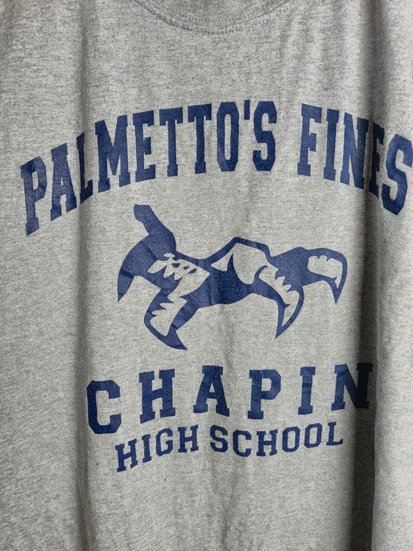 T-shirt Hanes gris vintage Chapin High School Palmetto's Finest Taille L