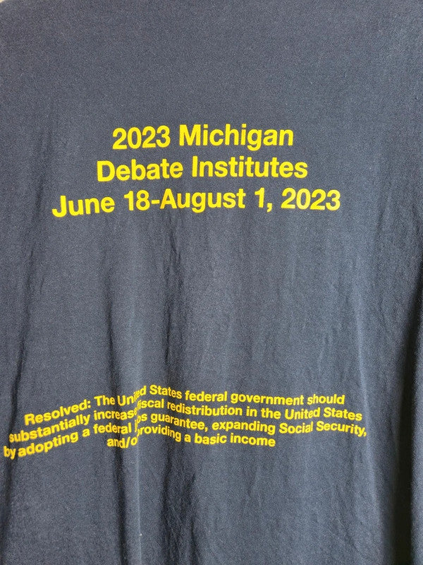 T-Shirt Vintage Michigan Debate – Style College (Bleu)