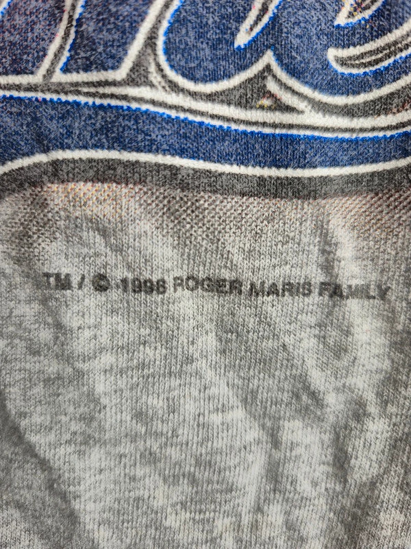 T-Shirt Vintage Nutmeg Mills MLB Baseball Roger Maris McGwire Grau L